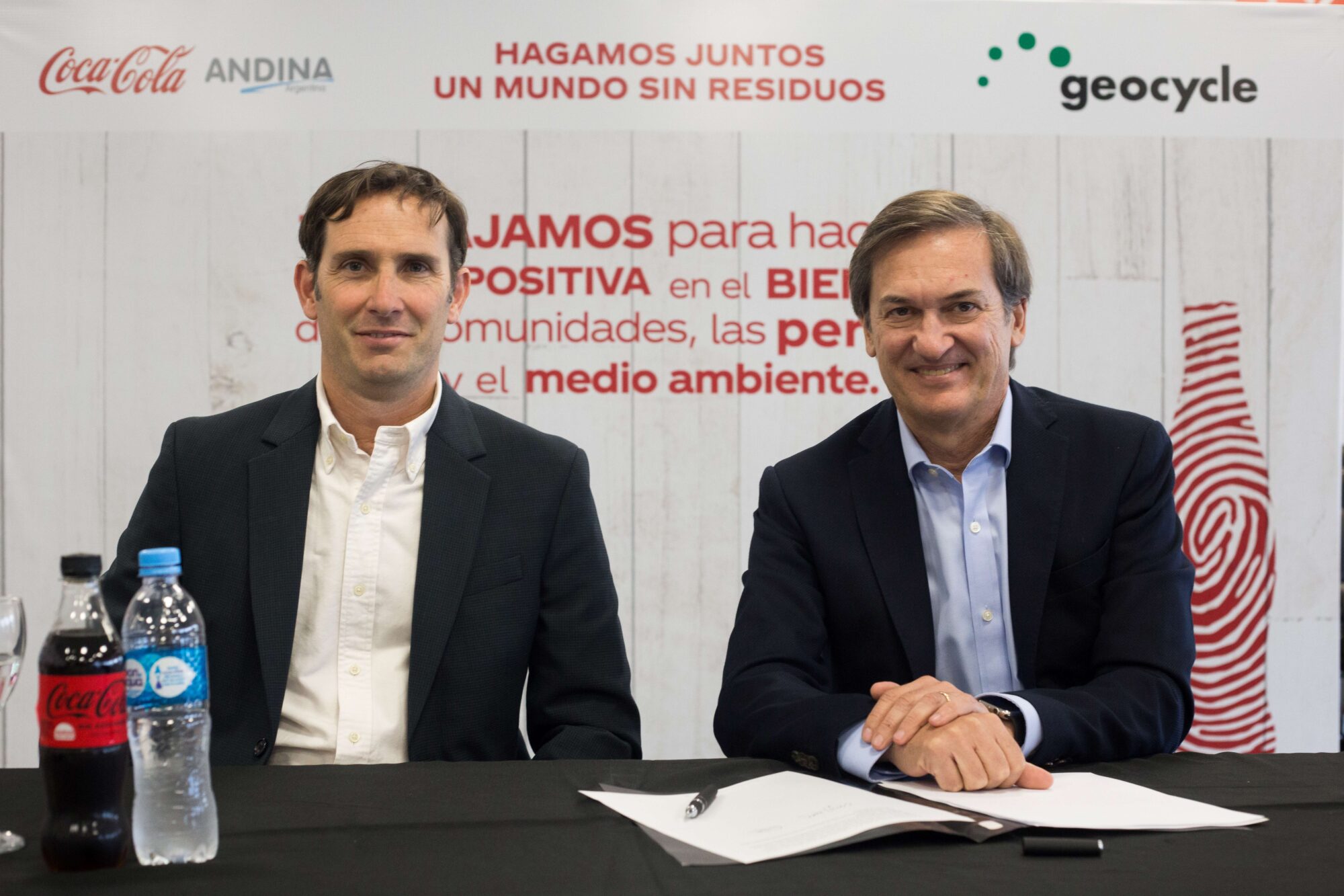 Christian Dedeu CEO de Holcim en Argentina y Fabian Castelli CEO Coca Cola Andina Argentina